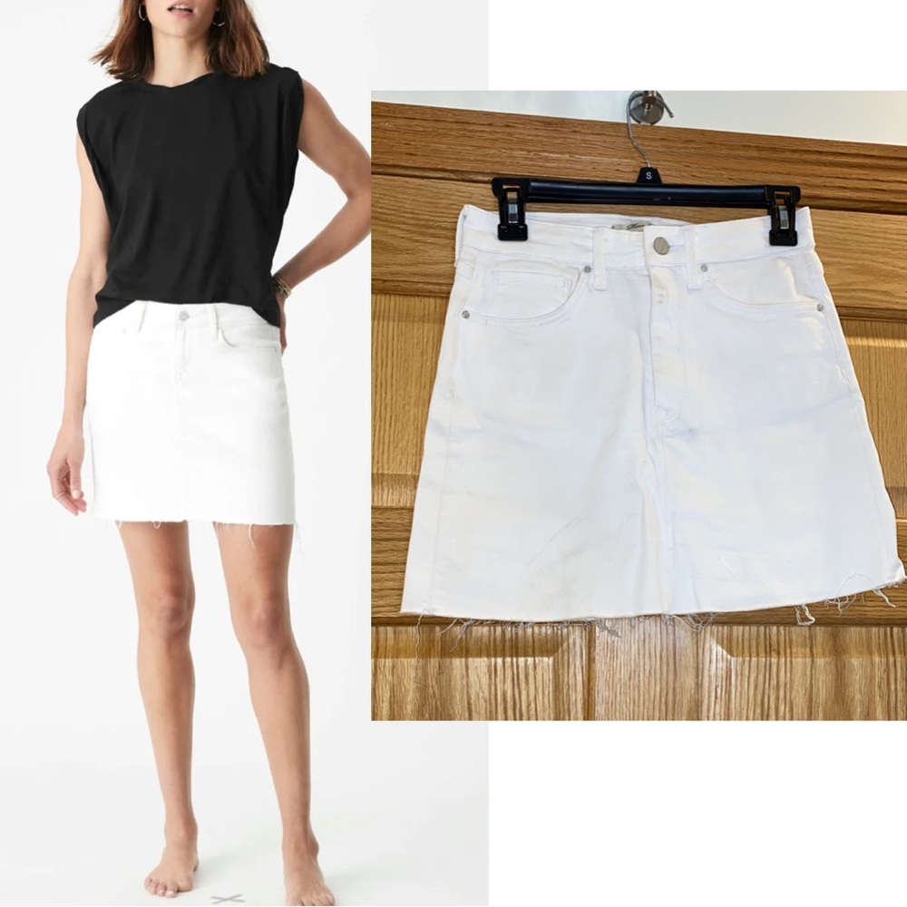 MAVI LINDSAY SKIRT - WHITE VINTAGE High Rise | Mini - Picture 2 of 8